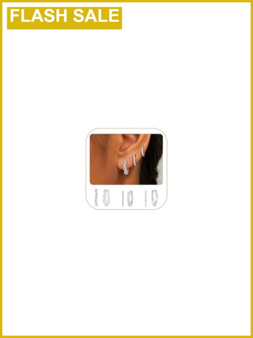 3 Pairs Small Huggie Earrings for Women, Silver Hoop Earring Stack Set